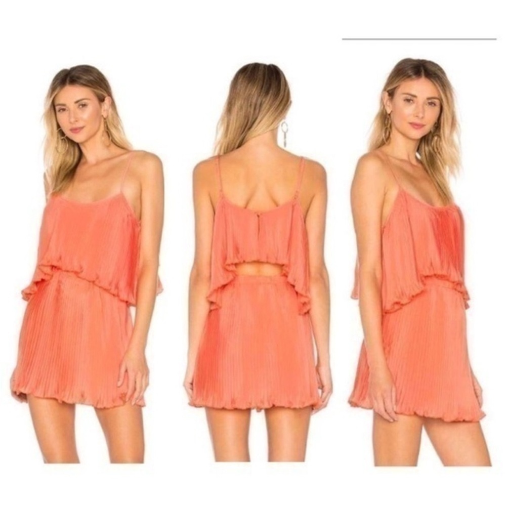 Superdown (from Revolve) Coral Keyhole Dress (Large)